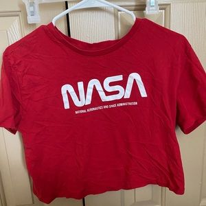 Red Nasa crop top